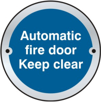 Picture of Spectrum Automatic Fire Door Keep Clear Door Disc - PSS 75mm dia. - SCXO-CI-2442-5