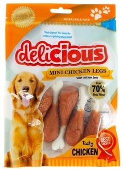 picture of World Of Pets Mini Chicken Legs Dog Treats 80g - [PD-WP228]