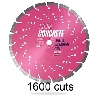 picture of CD15S - Concrete Diamond Blade - 1600 Cuts - 125mm Dia - [DC-A071H]