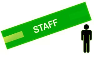 Picture of Green - Mens Pre Printed Arm band - Staff - 10cm x 55cm - Single - [IH-ARMBAND-G-STA-W]