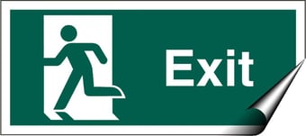 picture of Exit Sign Man on Left - 300 x 150Hmm - Self Adhesive Vinyl - [AS-SA51L-SAV]