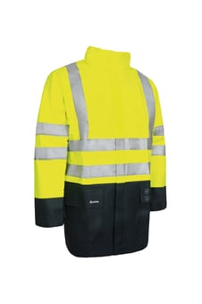 picture of Lyngsoe Multinorm Hi-Vis Jacket in Extra Strong PVC - Saturn Yellow/Navy - LS-ARC-LR4055-53/03