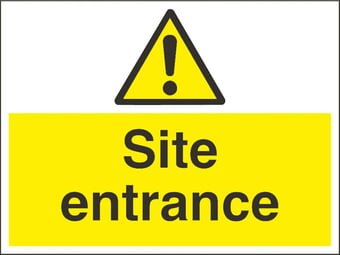 Picture of Site Entrance Sign - 600 X 450Hmm - Fluted Correx 4mm - [AS-CX20-FC]