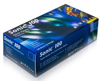 picture of Aurelia Sonic 100 Nitrile Examination Gloves Cobalt Blue - Box of 100 - SMX-9377B5