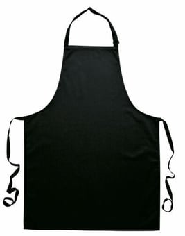 Picture of Portwest - 100% Cotton Bib Apron - Black - 280g - [PW-S840BKR]