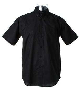 picture of Kustom Kit Short Men's Sleeved Shirt - Black - BT-KK350-BLK