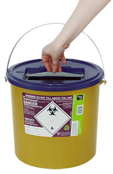 picture of SHARPSGUARD Eco Cyto 11.5 Litre Sharps Bin - [DH-SC610YS]