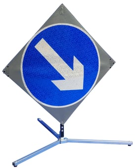 picture of TriFlex Circular - "Keep Right" Sign - 750mm - Sign face with Standard Grade Reflectivity - [QZ-610R.750.TFX]