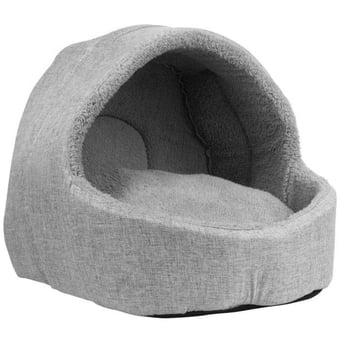 picture of Proudpet Soft Fleece Cat Igloo Bed - Grey - [TKB-CAT-IGLO-FLC-GRY]