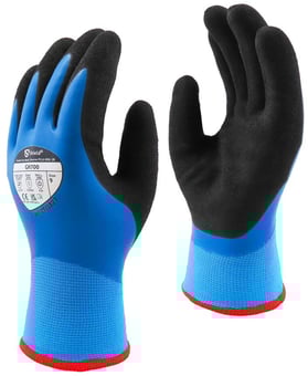picture of Shield GH700 General Handling Dual Latex Thermal Glove - Blue/Black - Pair - BM-GH700