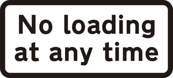 Picture of Spectrum 610 x 288mm Dibond ‘No Loading At Any Time’ Road Sign - With Channel - [SCXO-CI-14053]