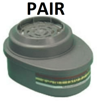 picture of MSA - Advantage 201 ABEK - Gas Filter Cartridges - A2B2E1K1 - Pair - [MS-430373]