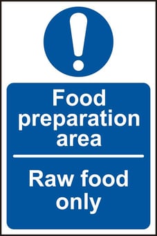 picture of Spectrum Food preparation area Raw food only – SAV 100 x 150mm - SCXO-CI-11500