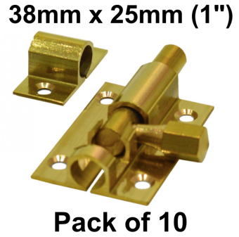 picture of PB Straight Barrel Bolt - 38mm x 25mm (1") - Pack of 10 - [CI-DB16L]