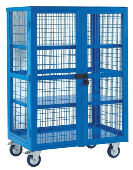 Picture of QMP Boxwell Trolley With Doors - Dark Blue - Steel - 1655H x 900W x 600D - [QM-XD169060MBXX] - (LP)