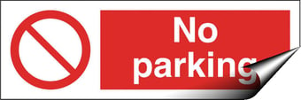 picture of No Parking Sign LARGE - 600 X 200Hmm - Self Adhesive Vinyl - [AS-PR62-SAV]