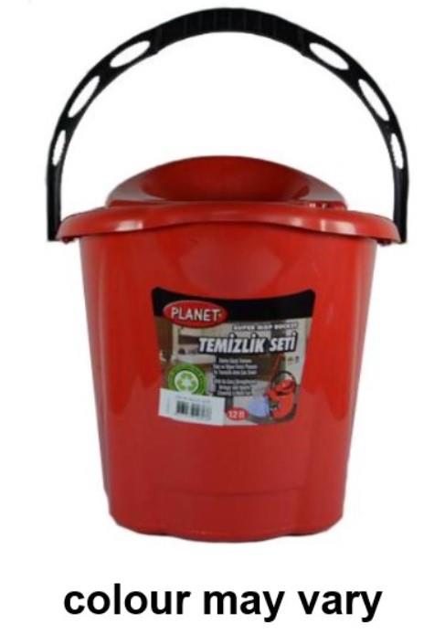 picture of Elite Mop Bucket with Wringer - Heavy Duty Plastic - 13 Ltr Capacity - [AF-8697439146038-W]