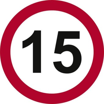 Picture of Spectrum 450mm Dia. Dibond 15mph Road Sign - With Channel - [SCXO-CI-14023]