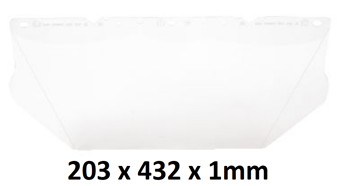 picture of MSA V-Gard PC Sheet Visor Clear 203 x 432 x 1mm - [MS-10115836]