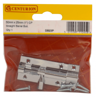 Picture of Centurion CP Straight Barrel Bolt - 50mm x 25mm (1") - [CI-DB23P]