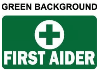 picture of FIRST AIDER Insert Card for Professional Armbands - [IH-AB-FA] - (HP)