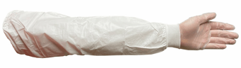 Picture of Chemical Splash Disposable White Oversleeve Type PB (6 B) - With Cuff - Pair - Box Deal of 50 - [IH-HXP-XY55-CF]