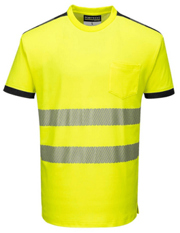 picture of Portwest - PW3 Hi-Vis T-Shirt Yellow/Black - PW-T181YBR