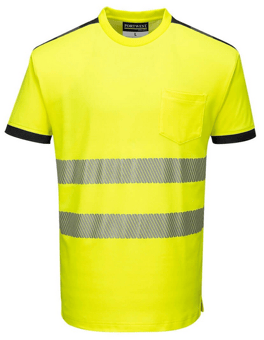 Picture of Portwest - PW3 Hi-Vis T-Shirt Yellow/Black - PW-T181YBR