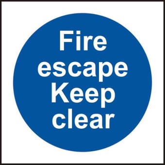 Picture of Spectrum Fire Escape Keep Clear - RPVC 100 x 100mm - SCXO-CI-11349