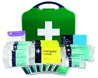 picture of HSE Approved - 10 Person First Aid Kit - In Aura Box - Content Based on 1997 ACOP - [RL-112]