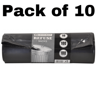 picture of Refuse Sacks - 100 Litre - 180 Gauge - 18" x 29" x 39" - Pack of 10 - [CI-MI23P]
