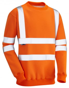picture of Leo Winkleigh Hi Vis Orange Crew Neck Sweatshirt - LE-SS05-O