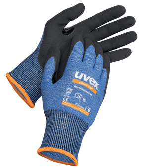 picture of Uvex Athletic B XP Cut Protection Gloves Blue/Anthracite - TU-60036