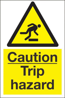 picture of Caution Trip Hazard Sign LARGE - 400 x 600Hmm - Rigid Plastic - [AS-WA84-RP]