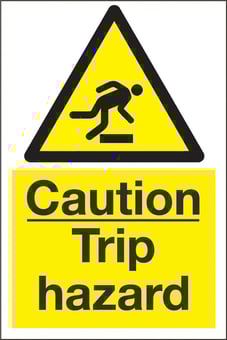Picture of Caution Trip Hazard Sign LARGE - 400 x 600Hmm - Rigid Plastic - [AS-WA84-RP]