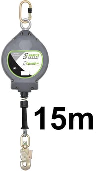 picture of Kratos Retractable Wire Fall Arrest Block With Galvanised Steel Wire Rope - 15mtr - [KR-FA2040015]