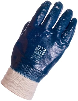 picture of Supertouch Nitrile Heavyweight Dip Knit Wrist Gloves - Pair - ST-22072 - (DISC-R)