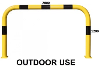 picture of BLACK BULL Protection Guard XL - Outdoor Use - (H)1200 x (W)2000mm - Yellow/Black - [MV-195.28.961] - (LP)