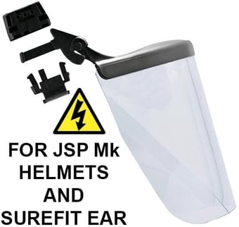 picture of JSP Accessories - ELECTRICAL Protective Polycarb Impact Visor and Helmet Attachment  - [JS-ANW310-230-000]