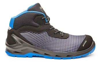 picture of S1P - SRC ESD - I-Cyber Top Base Safety Footwear - Fresh’n Flex Midsole - SlimCap - Black/Blue - PW-B1213BKB