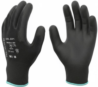 picture of Klass DEL 221 Black Touchscreen PU Coated Glove - Pair - MC-DEL221