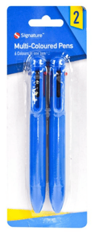 picture of Signature 6 in 1 Multi Coloured Pen 2 Pack - [OTL-321401]