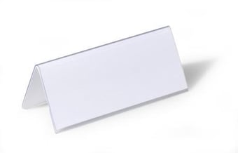 Picture of Durable Table Place Name Holders - 61x150mm - Transparent  - Pack of 25 - [DL-805019]