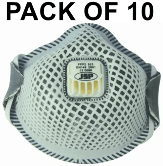 picture of JSP Flexinet Disposable FFP2 Mask - 823 Odour Valved - Pack of 10 - [JS-BER152-201-000] - (LP)