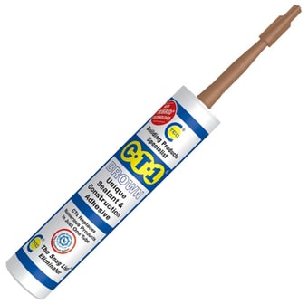 picture of C-Tec CT1 Brown Unique Sealant & Construction Adhesive - 290ml - [CTE-535406]