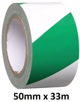 picture of PROline Tape 50mm Wide x 33m Long - Green/White - [MV-261.17.310]