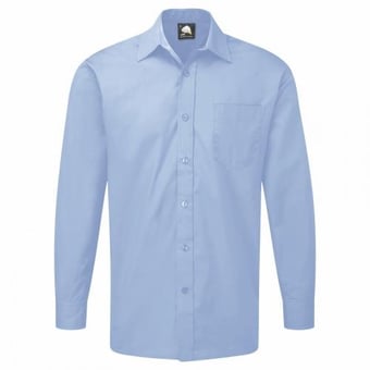 picture of The Essential Long Sleeve Polycotton Sky Blue Shirt - 105gm - ON-5410-15-SKY