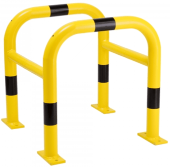 Picture of TRAFFIC-LINE Column Protector - Outer Dims. 600 x 520 x 520mm - Inner Dims. 400 x 400mm - Hot Dip Galvanised + Powder Coated - Yellow/Black - [MV-200.20.623]
