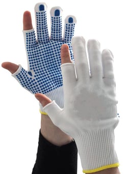 picture of Supreme TTF Polka 3FF- 2 Half Finger White Gloves - [HT-POLKA-3FF]