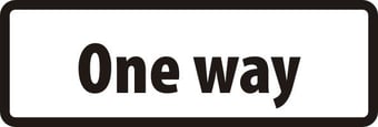 Picture of Spectrum Supplementary Plate ‘One Way’ - ZIN 870 x 300mm - [SCXO-CI-14744]